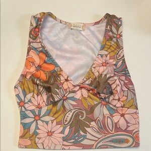 altar’d state XS Floral Sleeveless Top